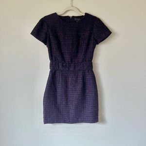 Topshop tweed plum dress - US 4